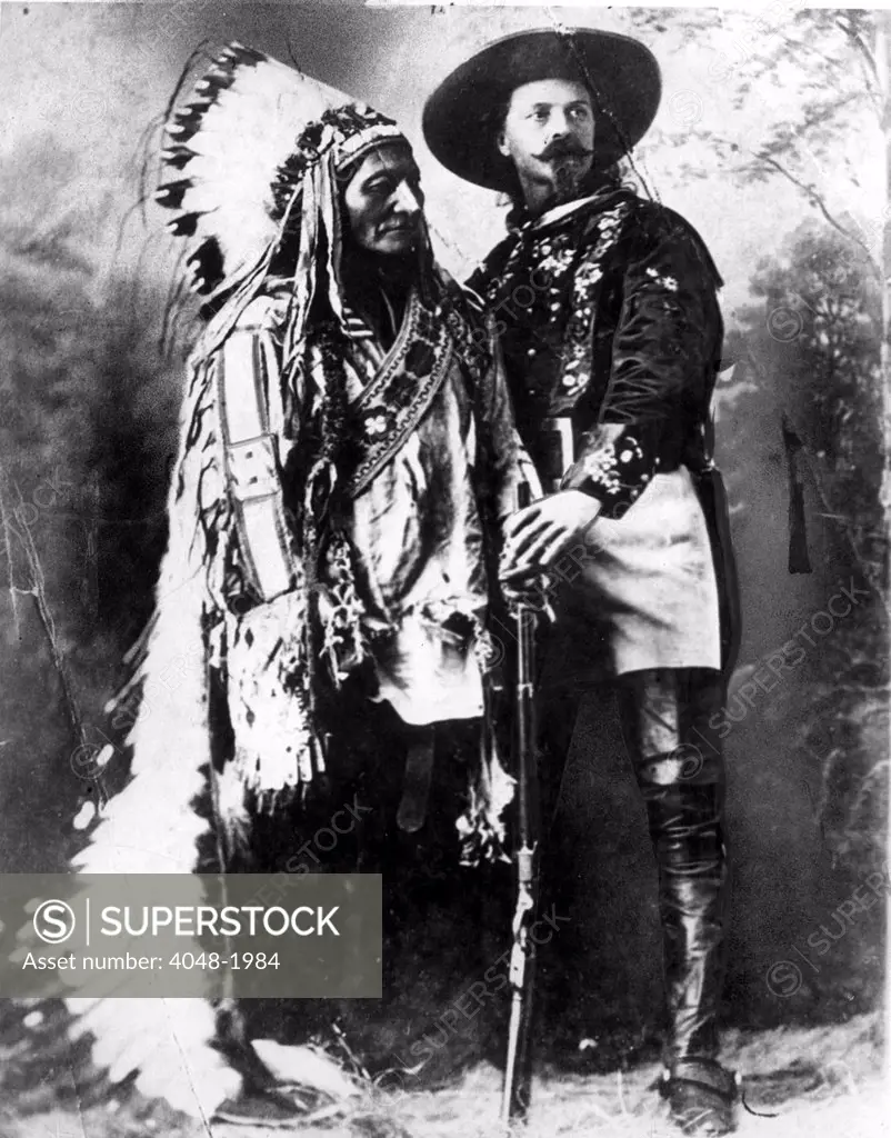 SITTING BULL & BUFFALO BILL-After Sitting Bull was finally conquered, he traveled for a time with Buffalo Bill's Wild West Show.