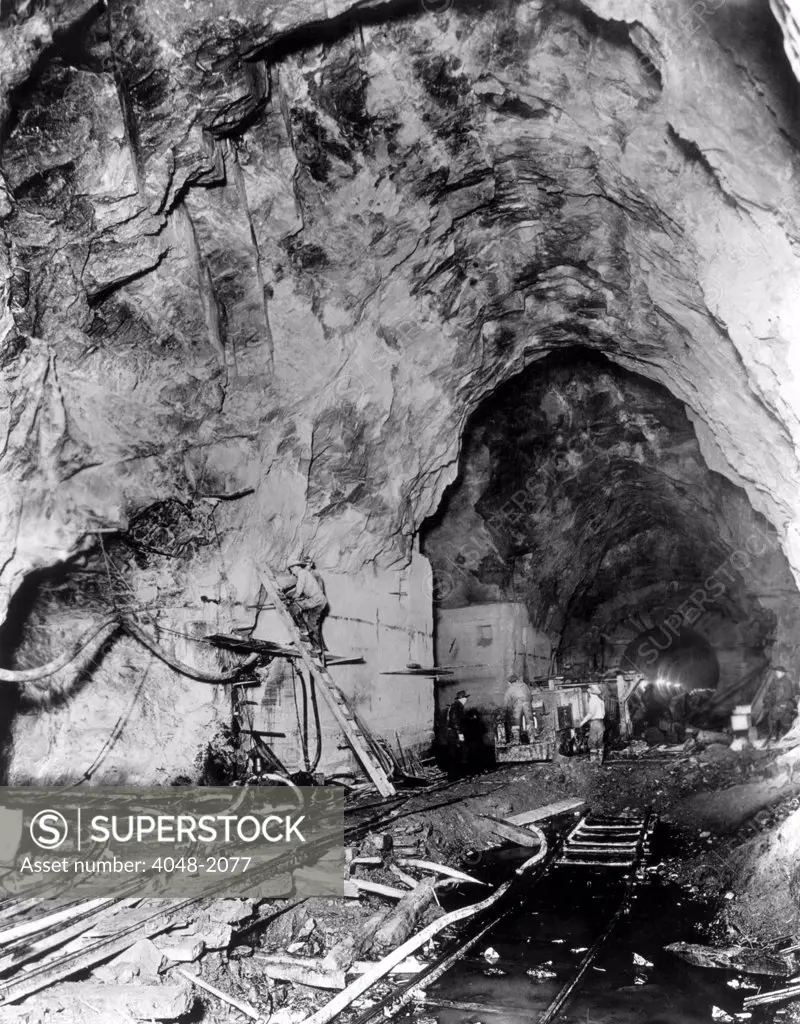 A New York water tunnel under construction  through the bedrockof Manhattan.  January 10, 1939   CSU Archives
