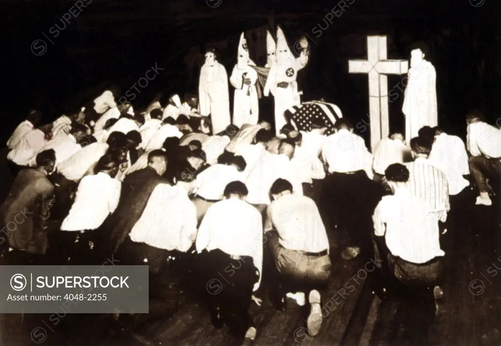 Ku Klux Klan initiation in Omaha, Nebraska, 1946.