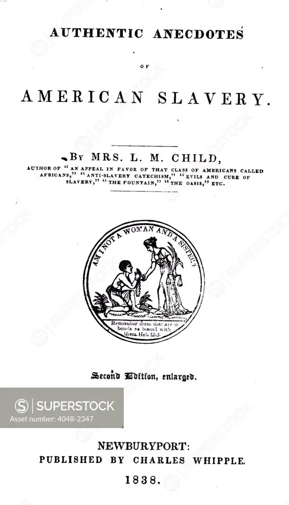 Slavery. An abolitionist book. The title page reads: Immediate, Not Gradual Abolition: or, An Inquiry into the Shortest, Safest and Most Effectual Means of Getting Rid of West Indian Slavery, Boston, published by Isaac Knapp, No. 25 Cornhill, 1838.