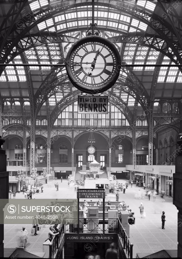 Pennsylvania Station, interior, New York City, circa 1962.