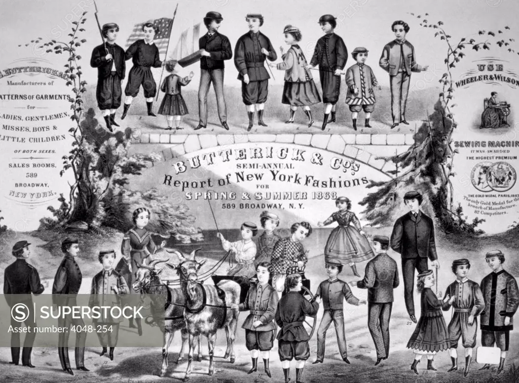 Butterick & Co.'s Semi-Annual Report of New York Fashions for Spring & Summer, 1868. Photo: Courtesy Everett Collection