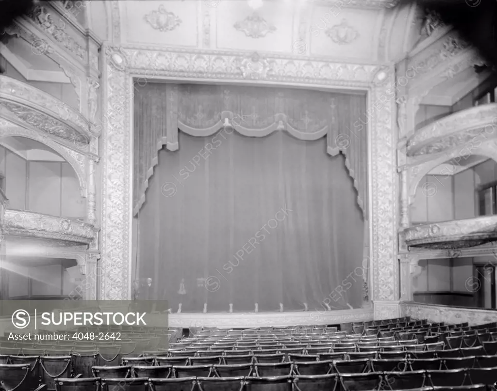 The Hollis Street Theater, auditorium, constructed in 1885, photograph by Arthur C. Haskell, Hollis Street, Boston, Massacusetts, circa 1935.