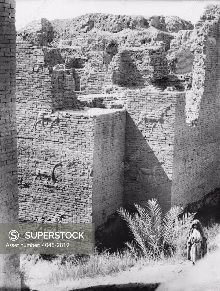 Babylon, The Ishtar Gate, Iraq, circa 1932.