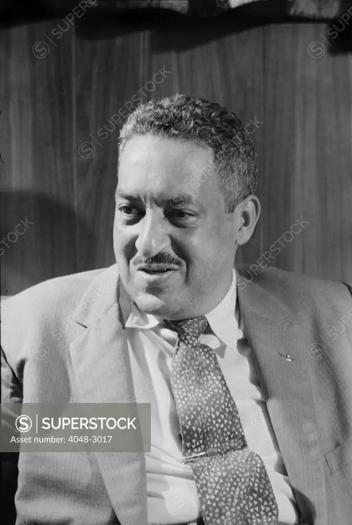 Thurgood Marshall (1908-1993), attorney for the NAACP, first African American to serve on the Supreme Court, photograph by Thomas J. O'Halloran, September 17, 1957.