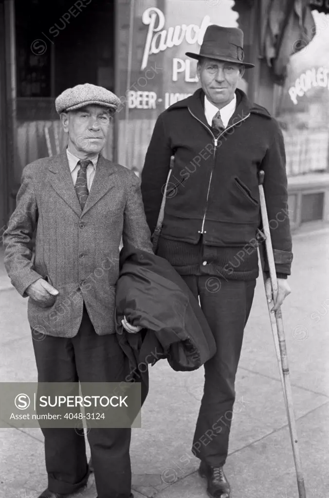 Nebraska, Tommy Murphy, and Ed Kay, traveling companions, photograph by John Vachon, Omaha, November, 1938.