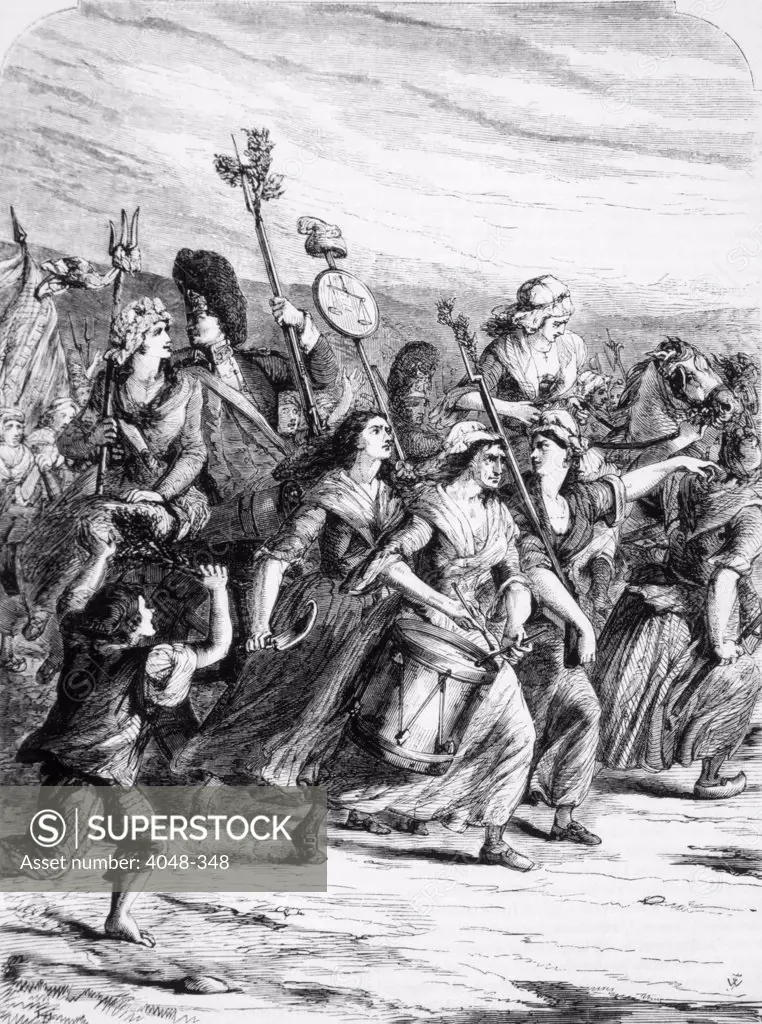 March of the women to Versailles, 1789.