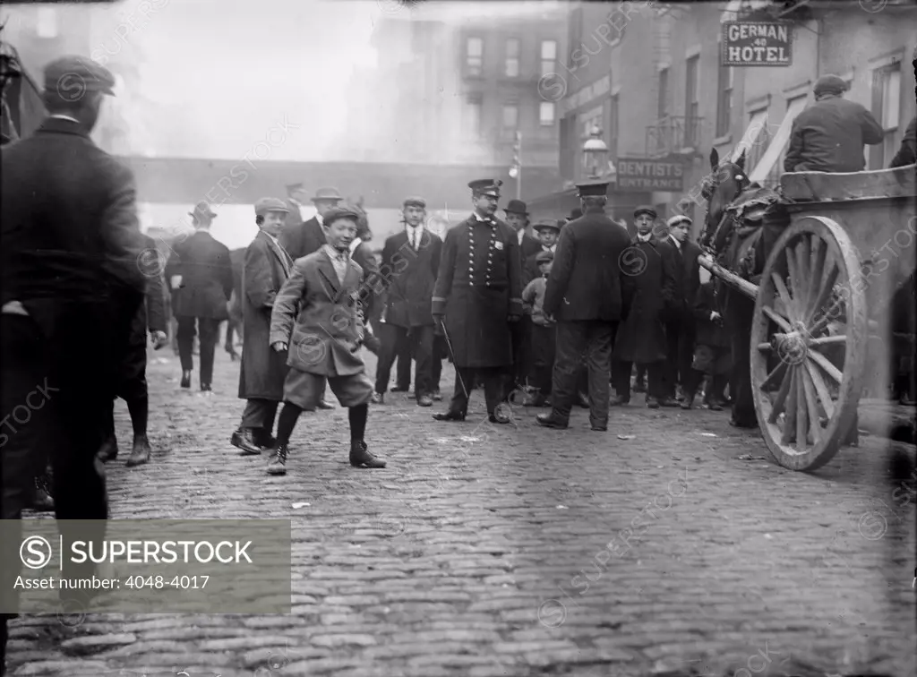 New York City, garbage collector's strike, photograph, November, 1911.