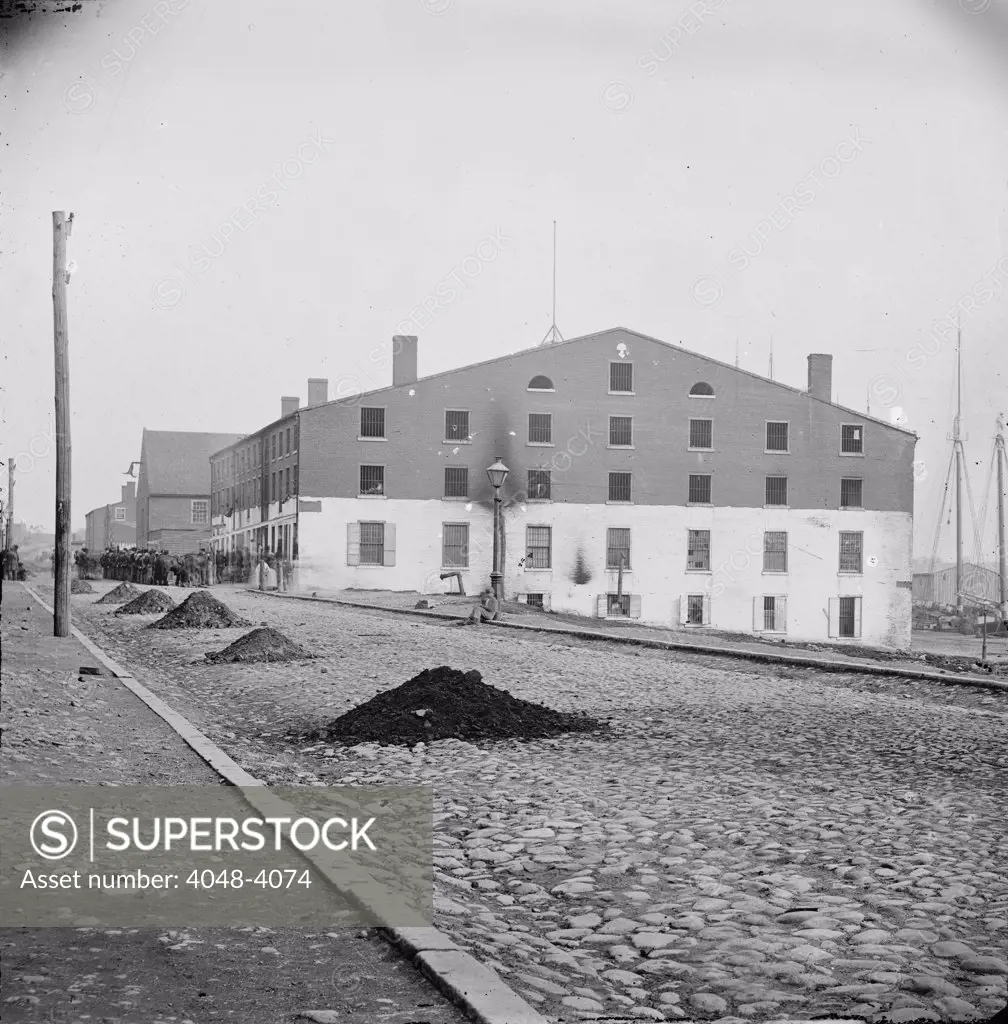 The Civil War, Libby Prison, Richmond, Virginia, photograph, April, 1865.