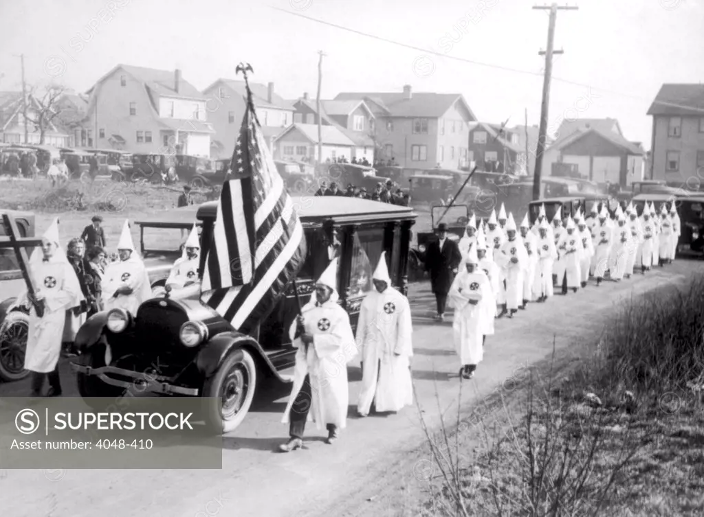 Ku Klux Klan parade in New York State, 1924