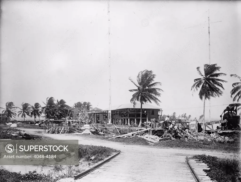 Panama Canal, U.S. Naval radio station, circa 1909-1919