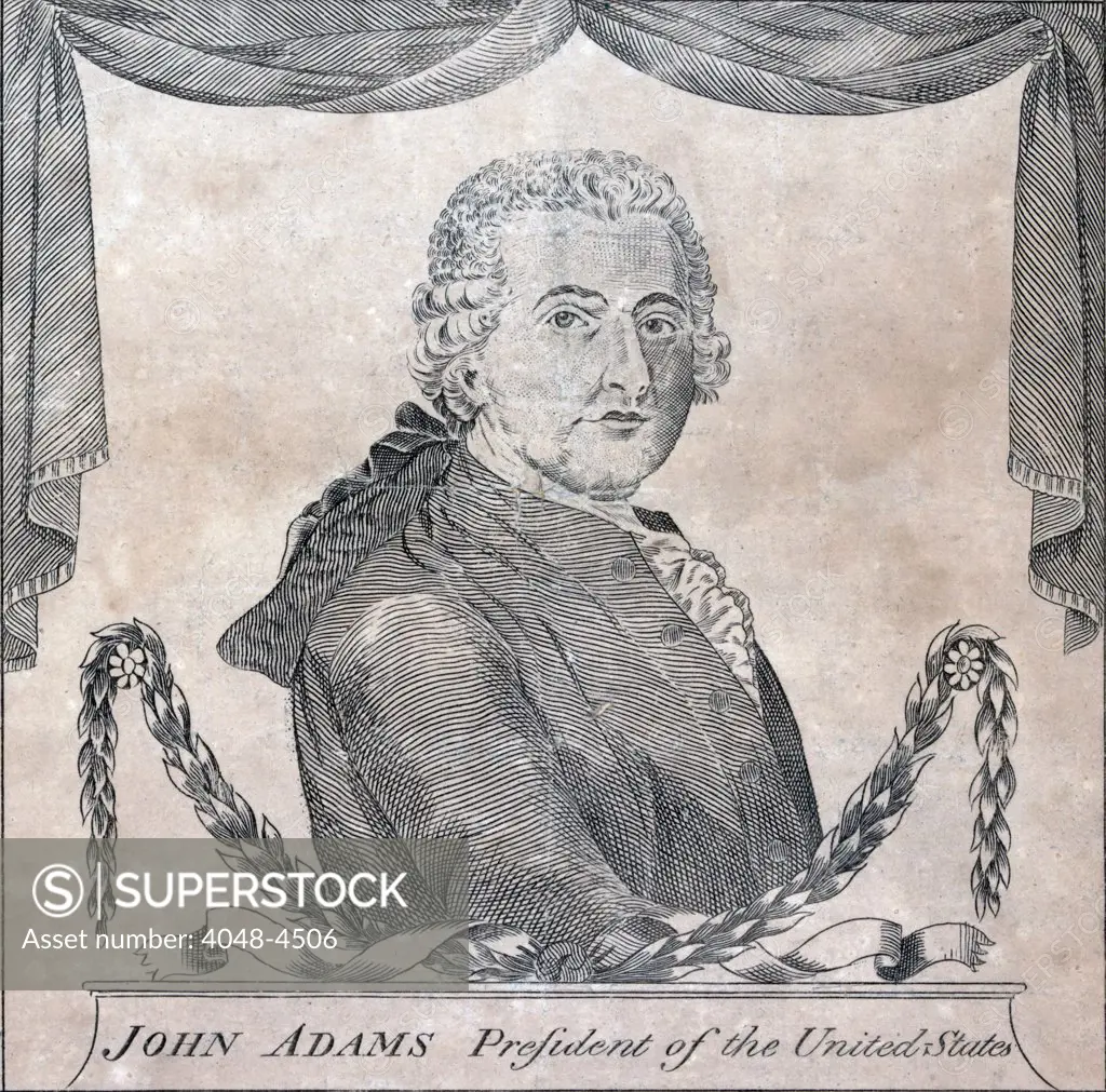 President John Adams, engraving by Amos Doolittle, August 14, 1799