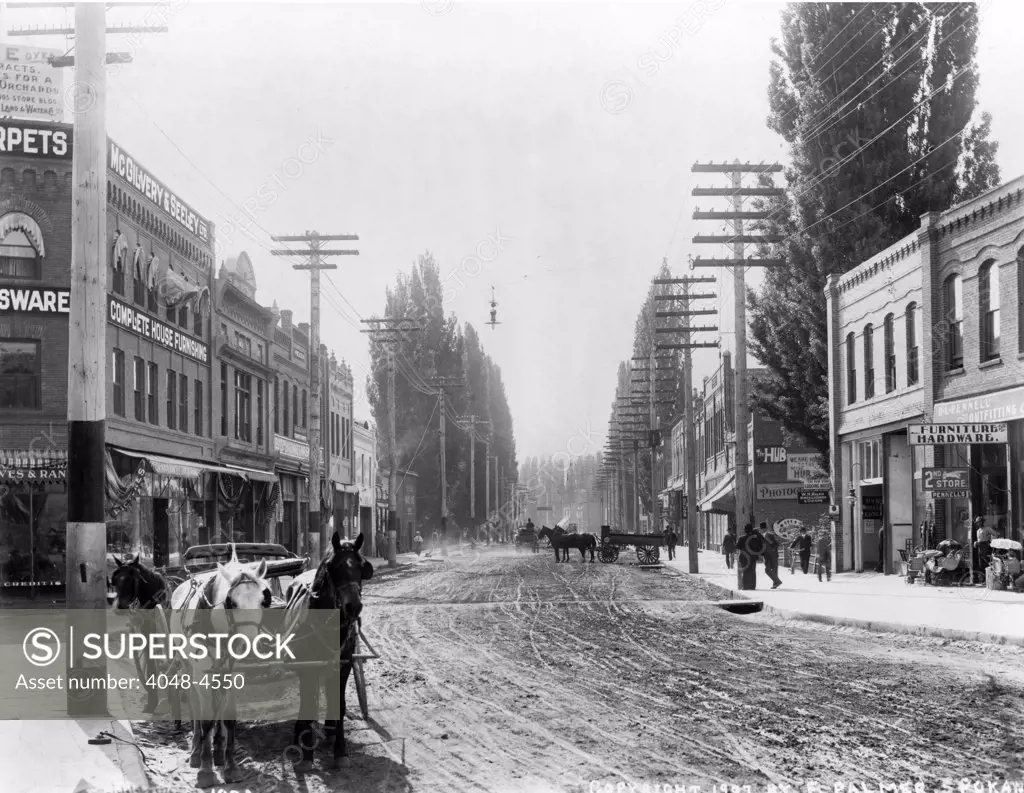 Street scene, Lewiston, Idaho, ca. 1908