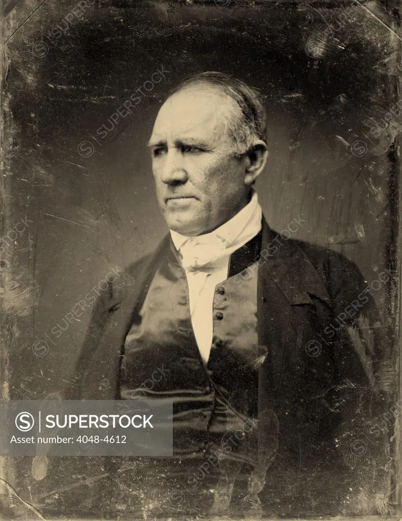 Sam Houston, Democratic Senator from Texas. half plate daguerreotype, gold toned, ca. 1848