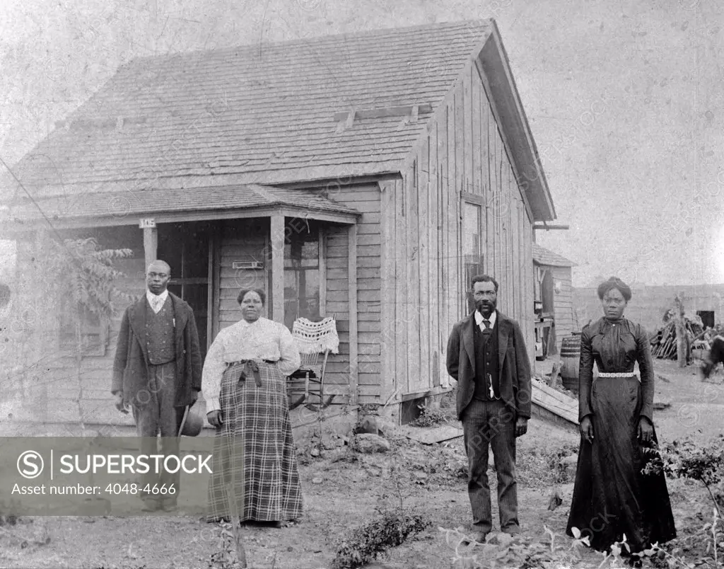 Nicodemus, Kansas. A colony of free African Americans. Homesteaders ca. 1880-1890s