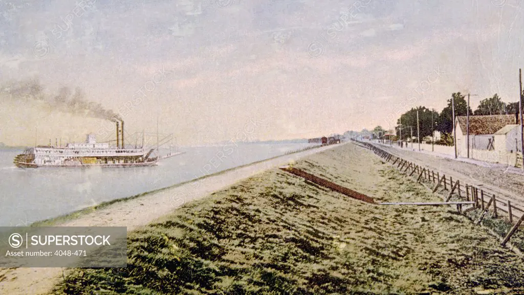 The levee at Chalmette, New Orleans