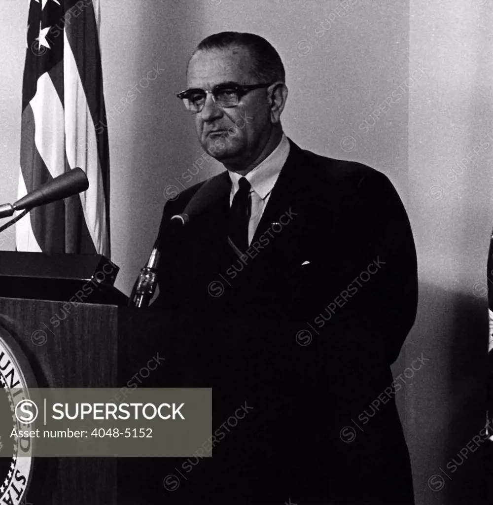 Vietnam War. President Lyndon B. Johnson President Lyndon B. Johnson Midnight Address on 2nd Gulf of Tonkin incident,