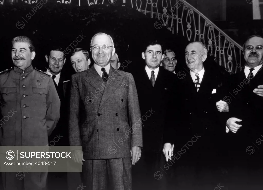 The Potsdam Conference, Josef Stalin, Harry S. Truman, James Byrnes, Vyacheslav Molotov, 1945.