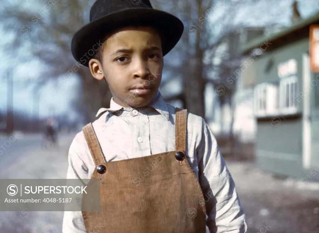 Negro boy near Cincinnati, Ohio, by John Vachon, early 1940s.