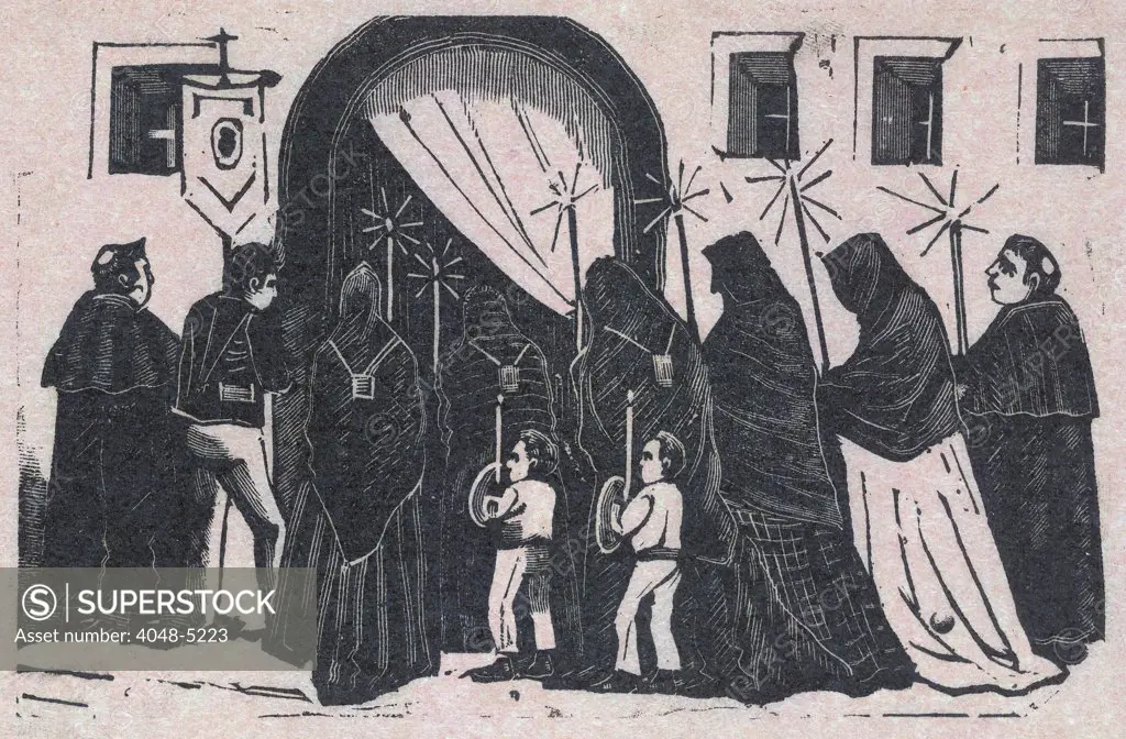 The Procession, by Antonio Vanegas Arroyo, circa 1900s.