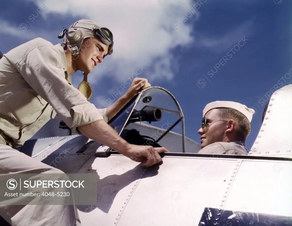 Pilot training at the Naval Air base, Corpus Christi, Texas, 1942
