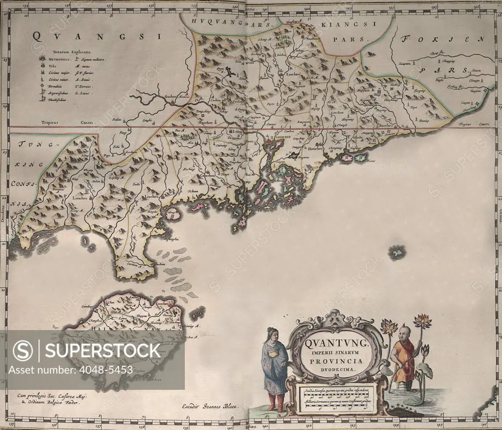 1655 map of South China coast by Martino Martini.