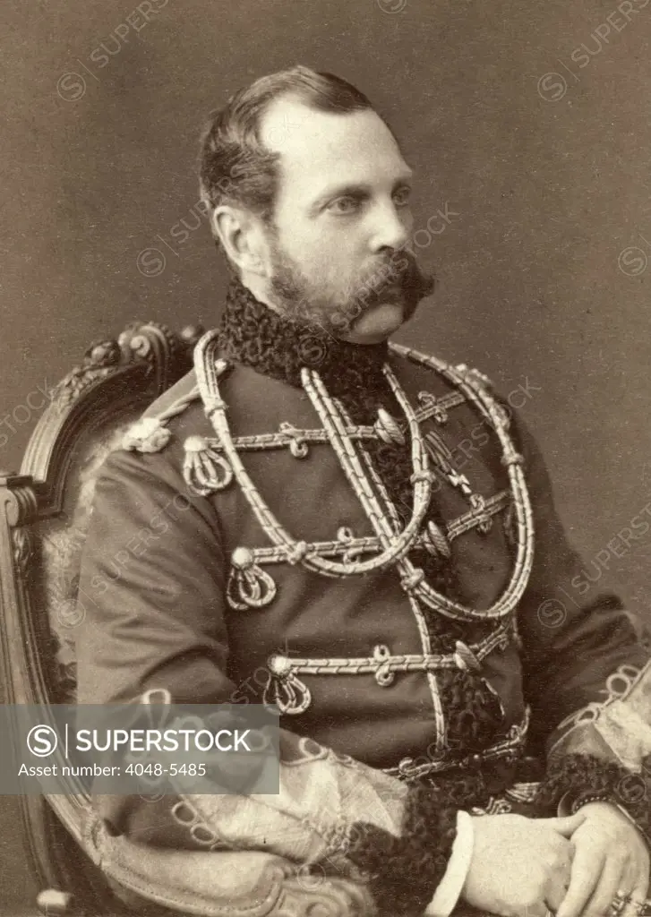 Tsar Alexander II (1818-1881), Emperor of Russia, was assassinated by a bomb planted by the People's Will, a radical political group.