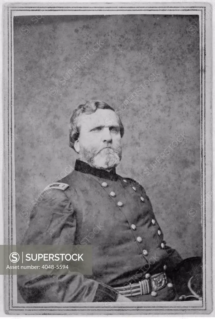The Civil War. Major General George Henry Thomas, carte de visite ca. 1862 - 1865. Mathhew Brady Studio