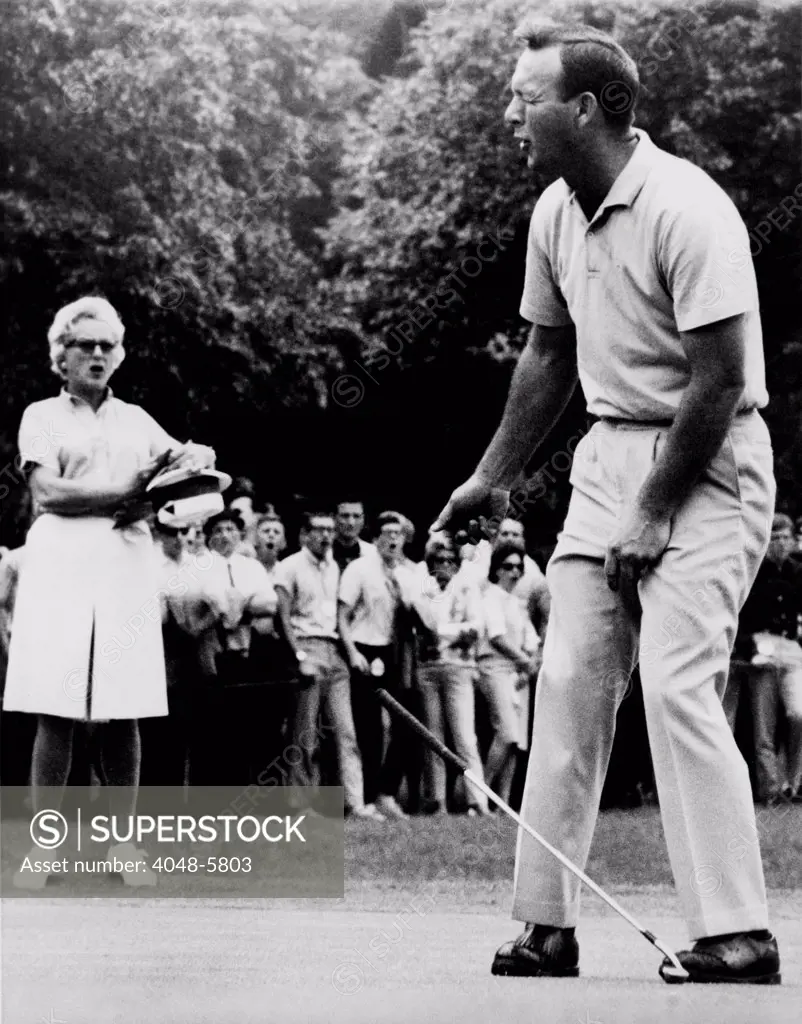 Arnold Palmer, reacting to a missed put at the 1964 Thunderbird Classic Golf tournament at the Westchester Country Club in Rye, N.Y.