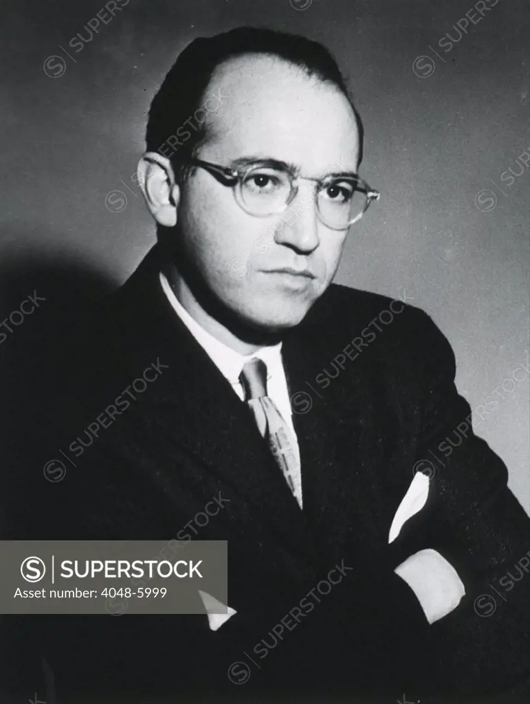 Jonas E. Salk (1914-1995), American developer of the first polio vaccine. Ca. 1955.