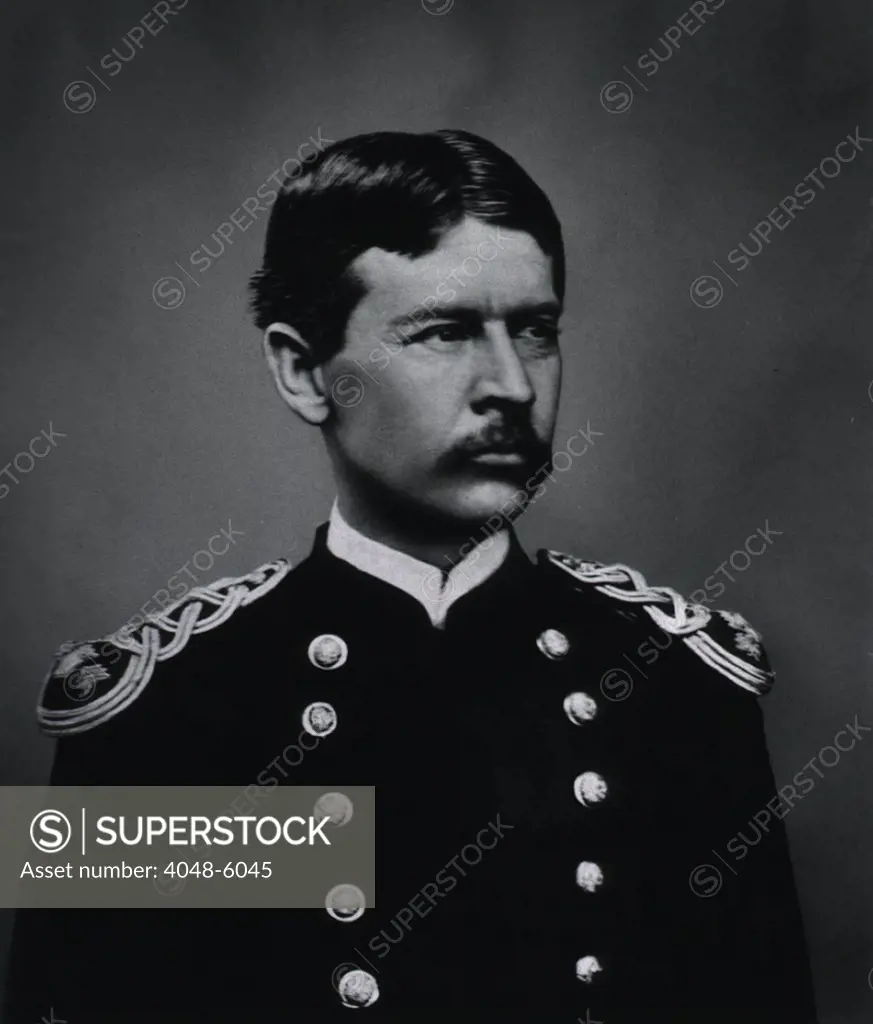 Walter Reed (1851-1902), U.S. Army physician who proved Cuban epidemiologist Carlos Juan Finlay's theory of insect transmission of yellow fever. Reed used human volunteers, including a bacteriologist, Jesse W. Lazear who died of his yellow fever infection. Ca. 1890.