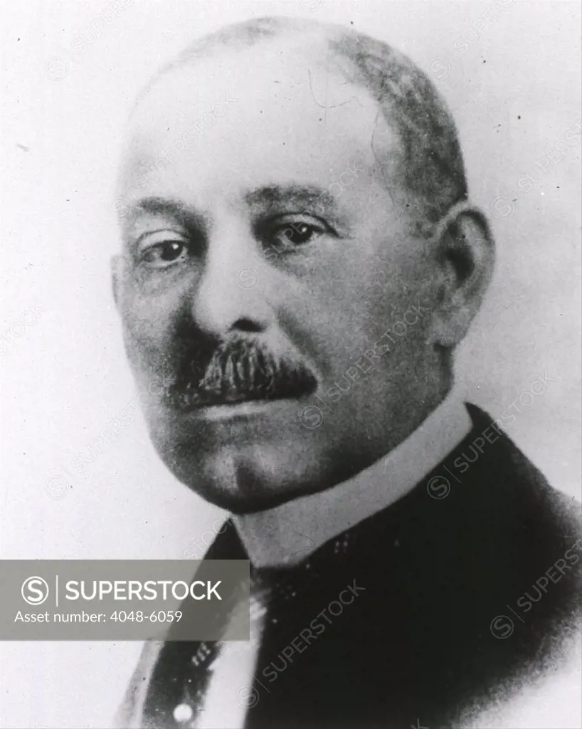 Daniel H. Williams (1856-1931), a prominent African American surgeon, was an early adopter of Lister's antiseptic surgery. An 1883 graduate of Northwestern University Medical School, he established the Provident Hospital and Training School Association where he performed the first successful open heart surgery on a stabbing victim. Ca. 1900.