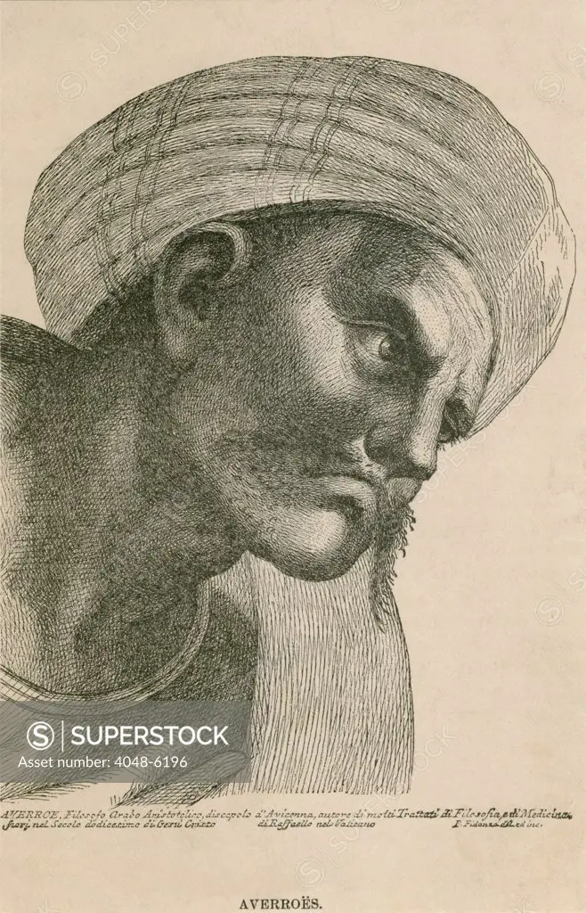 Averroes (1126-98), Moorish Islamic philosopher and physician. His commentaries on Aristotle were translated into Latin and greatly influenced late Medieval humanism.