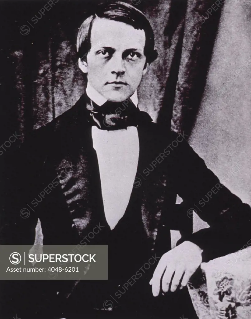 Hermann von Helmholtz (1821-94), German scientist as a young man. Ca. 1850.