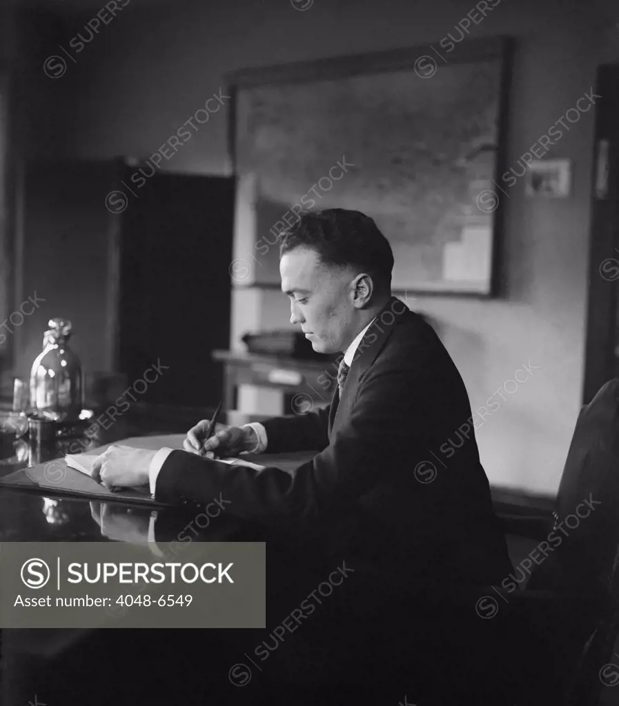 J. Edgar Hoover (1895-1972), as director of the Bureau of Investigation in 1924. Under his leadership the Bureau became the FBI in 1935, which he headed until his death in 1972. Photo taken Dec. 22, 1924.