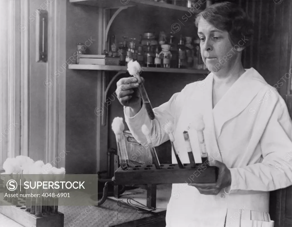 Alice Evans (1881-1975), bacteriologist who identified a bacterial infection carried by cows that caused undulating fever in humans in 1918. Her work was initially rejected, cut confirmed by others in the late 1920's and resulted in laws requiring milk pasteurization.