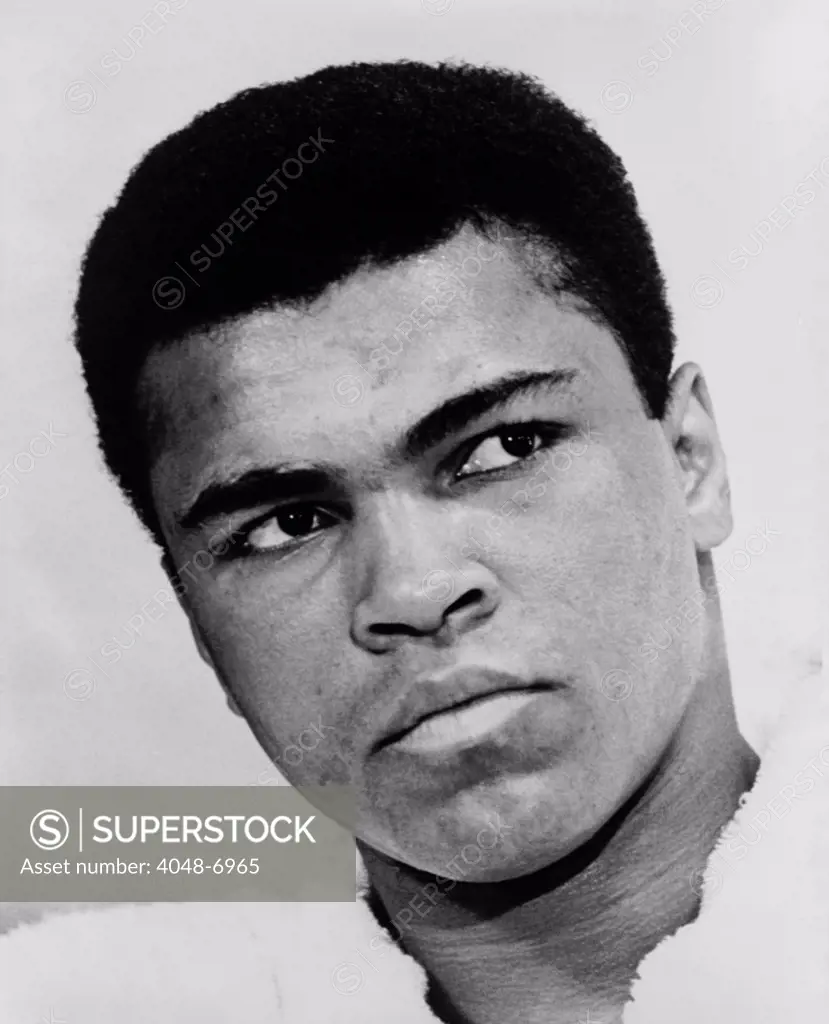 Muhammad Ali (b. 1942), in 1967, the year he refused induction into the U.S. military. He was found guilty on draft evasion charges, stripped of his boxing title and did not fight for nearly four years, until his conviction was reversed by the U.S. Supreme Court.