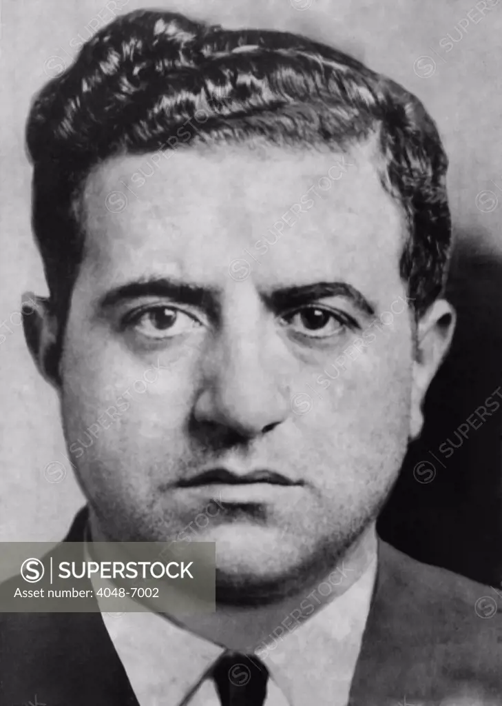 Albert Anastasia (1902-1957),  was boss of Murder Inc. with Louis 'Lepke' Buchalter, which executed over 400 on orders from the National Crime Syndicate of the Five Families of the New York Mafia in the 1930-40s. Later he was boss of the Gambino Crime Family, from 1951 until his murder in 1975.