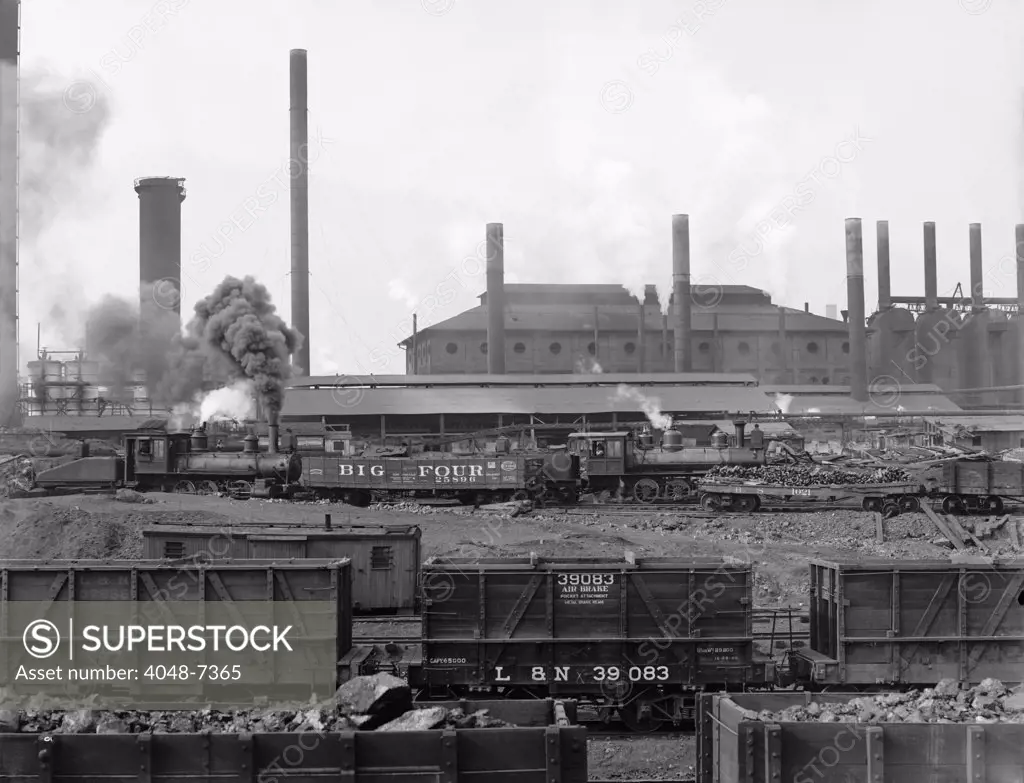 Tennessee Coal, Iron & Railroad Company's furnaces at Ensley, Alabama. 1906.