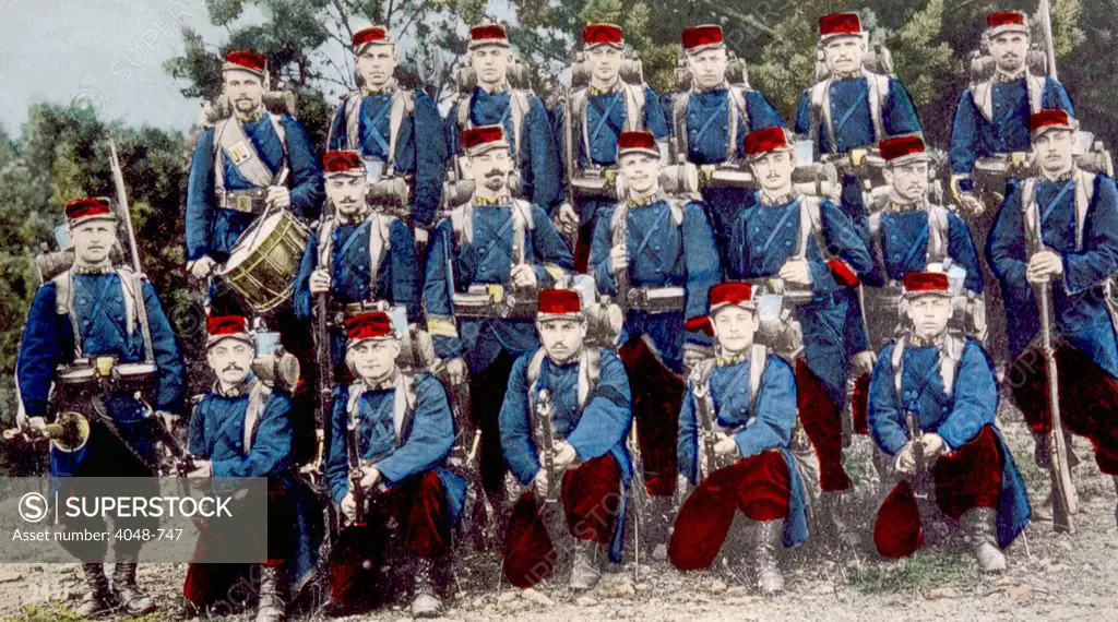 World War I, French infantry unit, ca. 1914