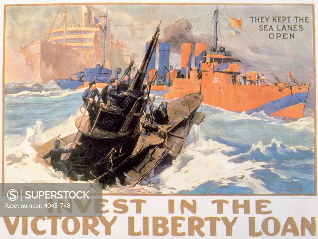 World War I, American war bonds poster, ca. 1917