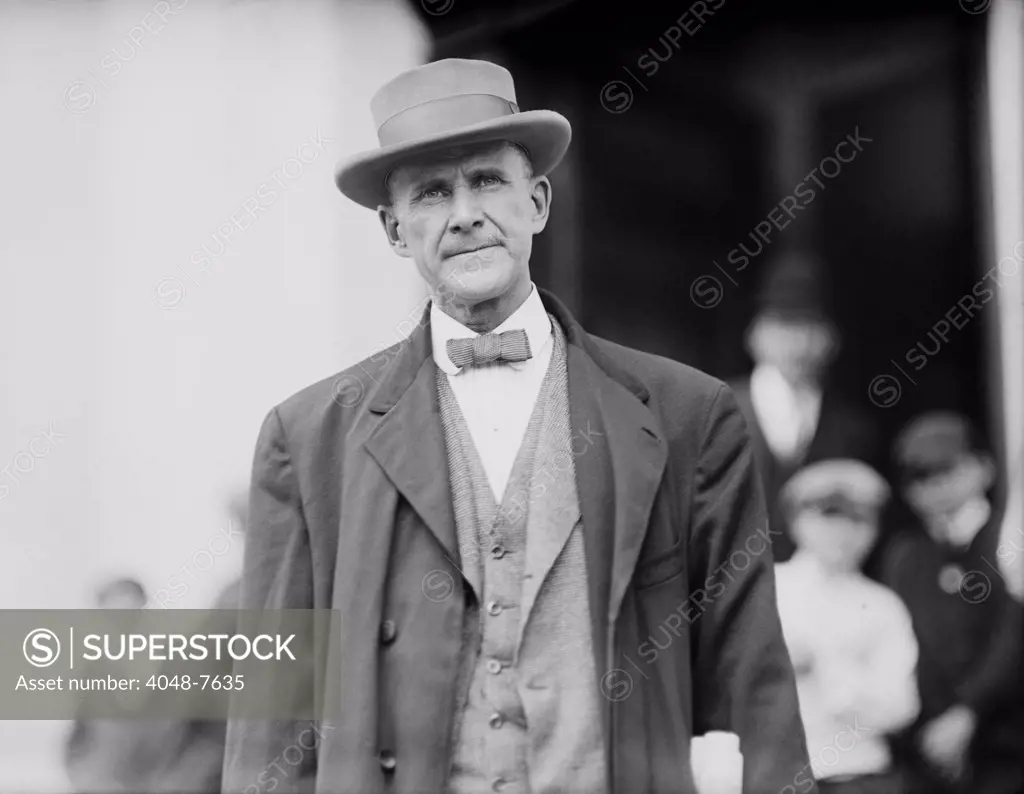 Eugene Debs (1855-1926) in 1912. He was one of the founding members of the Industrial Workers of the World (IWW), and leader in Socialist Party of America.