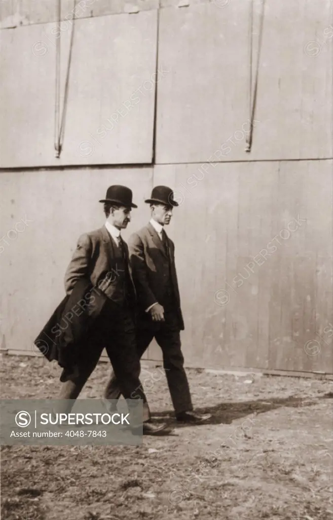 The Wright brothers at the International Aviation Tournament Belmont Park Long Island N.Y. Oct. 1910. LC-USZ62-5515