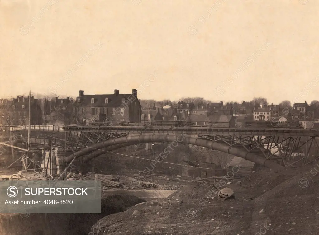 Washington, D.C., Washington Aqueduct, bridge no. 6, connecting Washington & Georgetown. 1860