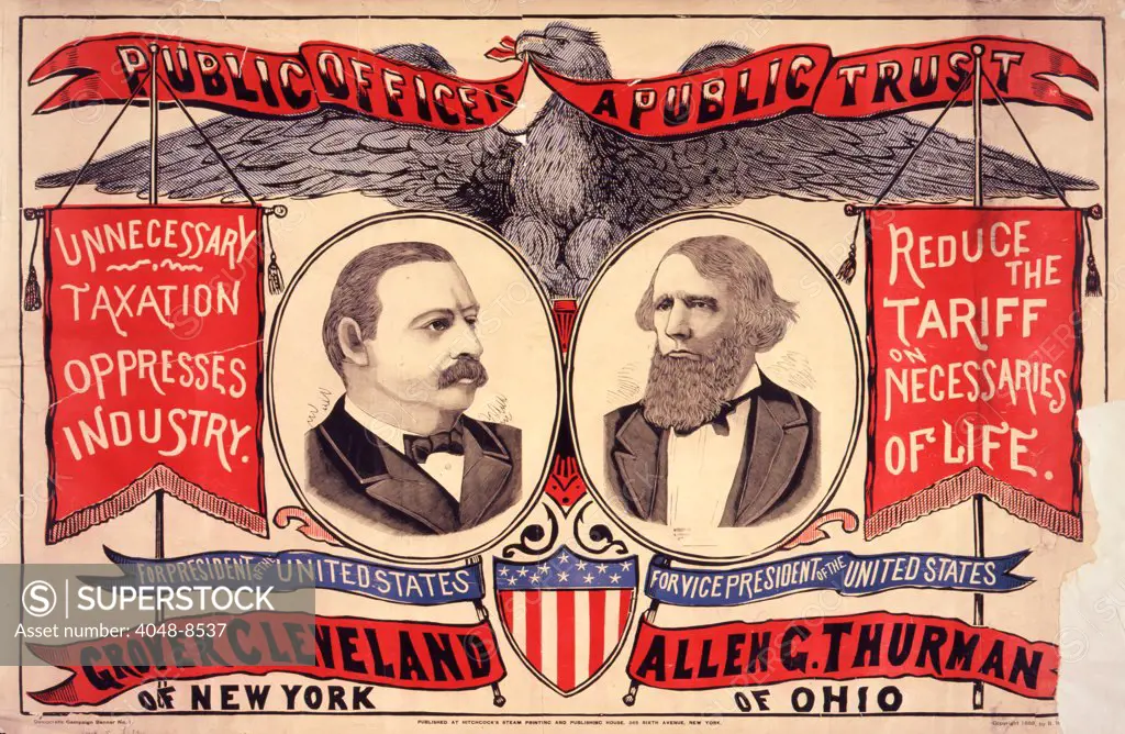 For President of the United States, Grover Cleveland of New York , For Vice-President of the United States, Allen G. Thurman of Ohio. 1888