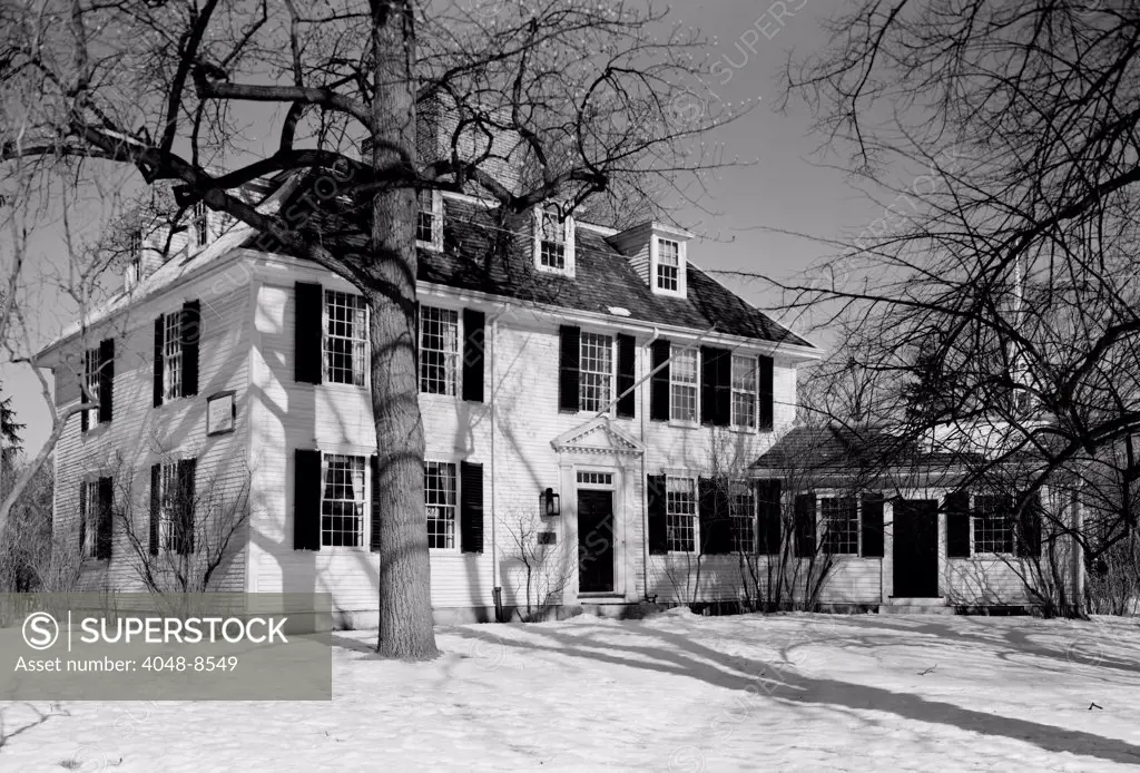 The American Revolution. Buckman Tavern, headquarters of the Colonial Militia Lexington, Massachusetts.