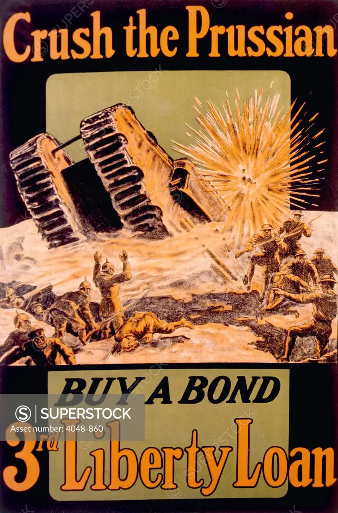 World War I, American war bond poster, 1918