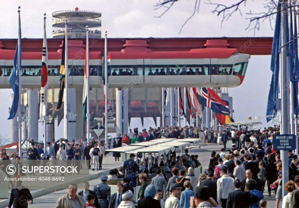 1964 World's Fair, Flushing Meadows, New York. More than 51 million people attended the fair during 1964-65. Photo: John G. Zimmerman Archive / courtesy Everett Collection