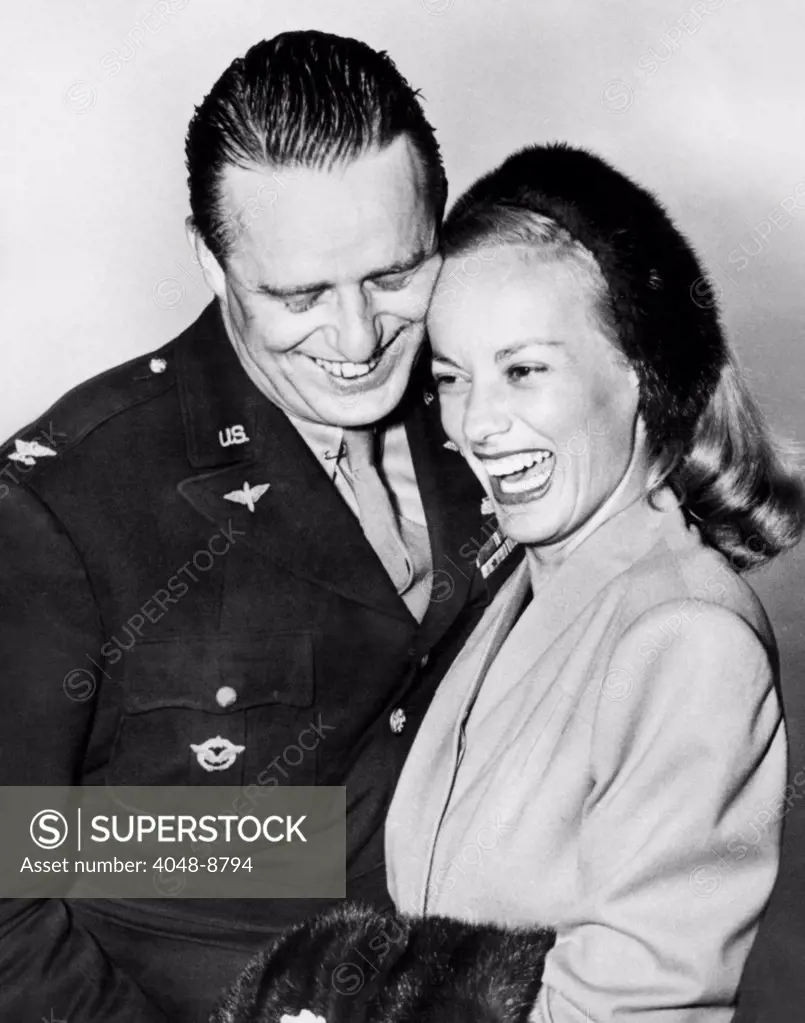 Elliot Roosevelt with his third wife, actress Faye Emerson. They were married on Dec. 4, 1944 and divorced in 1950.