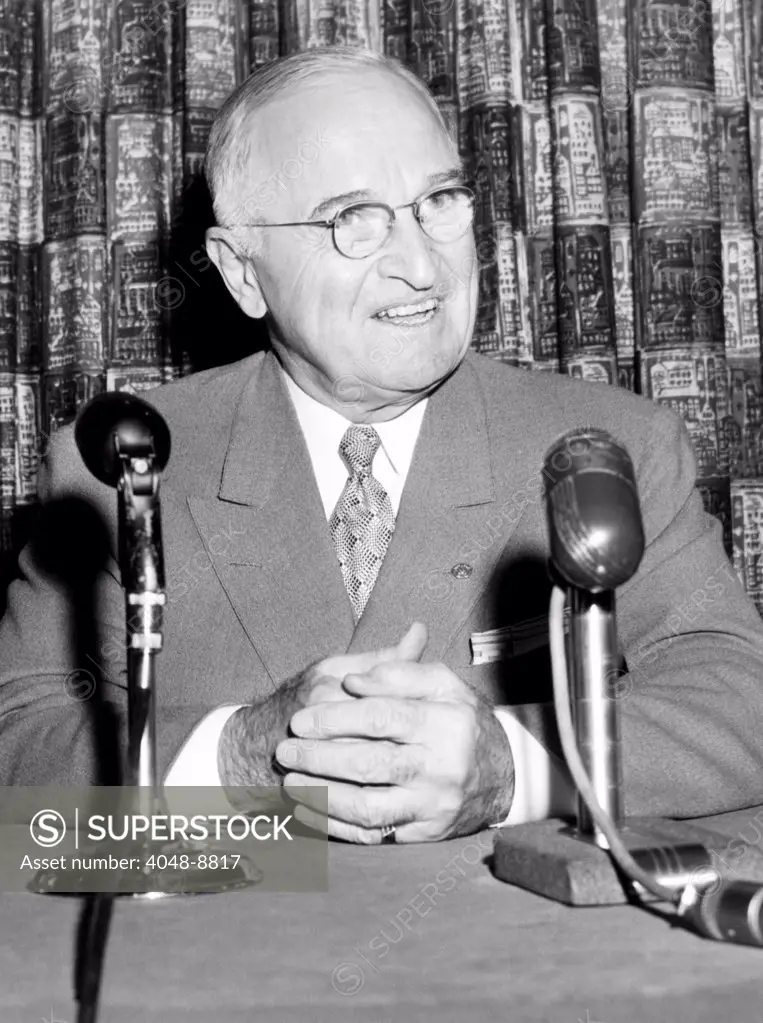 Former President Harry Truman in 1958. Truman's post-presidency finances were tight, when Congress passed the Former Presidents Act, offering a $25,000 yearly pension to each former president.